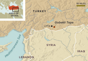 Locatie van Göbekli Tepe.